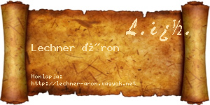 Lechner Áron névjegykártya